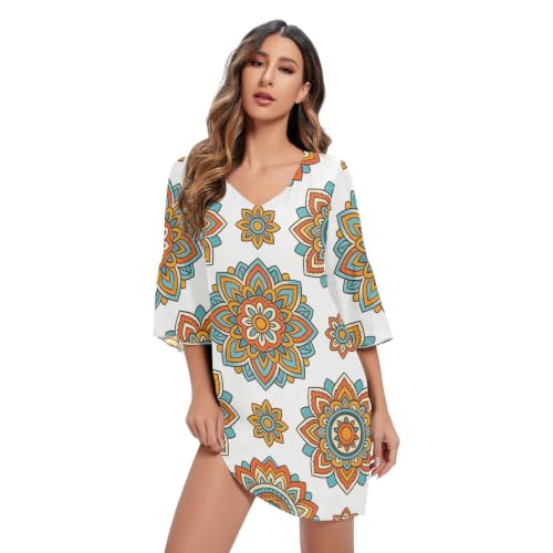 Robe trapèze en mousseline fleurie chic pour vos soirées d'été