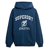Bleu Superdry Vintage ATH Oversize Hoodie XL