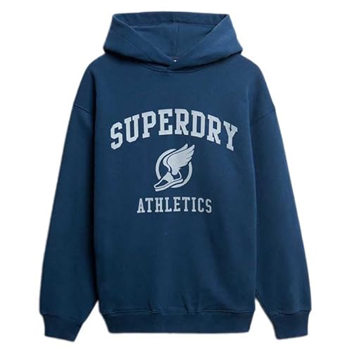 Superdry Vintage Ath Oversize Hoodie L Blue