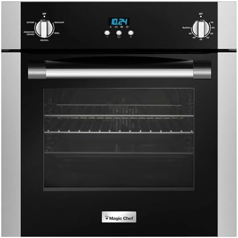 Magic Chef 24-Inch Built-In Electric Wall Oven, Stainless Steel, ...