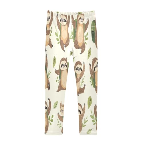 Toddler Girls Leggings Printed Yoga Pants Leggings Brown Koala Leaves for Kids