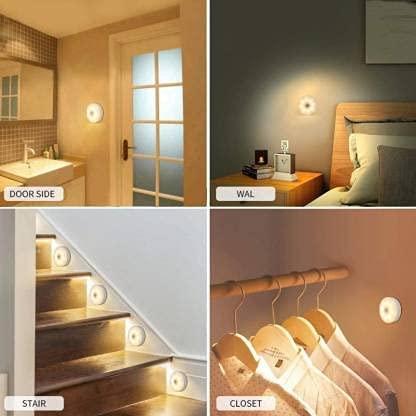 KANAKADHARA Motion Sensor Light for Home with USB Charging Wireless Self Adhesive LED Magnetic Motion Activated Light Motion Sensor Rechargeable Light Motion Activated (Pack of 1) 1