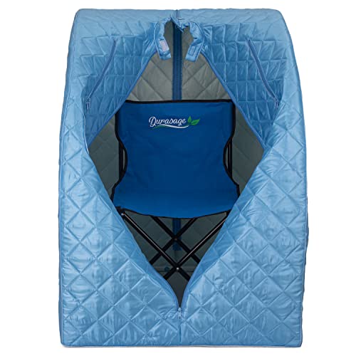 Image of Durasage Portable Personal Steam Sauna for Home - Foldable Full Body Spa Tent with 800W Steam Generator, 60-Min Timer, Chair Included for Relaxation & Wellness