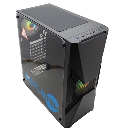 Simpletek Case Cabinet Gaming Da Jeux ATX Micro Mini Noir Black USB 3.0 Audio HD LED PC Desktop Assemblé Desktop – Image 3