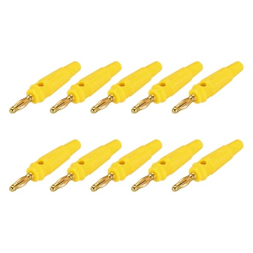 MECCANIXITY 10 Piezas Conectores Banana 4mm Amarillo miniatura 1