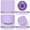 SKYDUE 360 Rotating Purple Pen & Art Supply Organizer - 5 Slot Desk Organizer for Office, School, Home #2