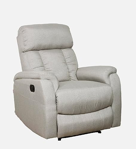 Image of Torque - Niccolo 1 Seater Fabric Manual Recliner | Recliner Sofa /Chair for Living Room, Bedroom, Office (Light Grey) | 1 Year Warranty