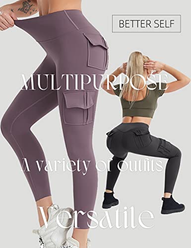 Comfy One Seamless Leggings With 4 Pockets For Women High Waisted Cargo Elastic Pants For Running Yoga Workout Sku22Pinks #TOP1