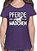 Statement Sprüche Kinder - Pferde Mädchen Motiv - 140 (9/11 Jahre) - Lila Meliert - Tshirt 6 Jahre mädchen Pferd - F131K - Mädchen Kinder T-Shirt