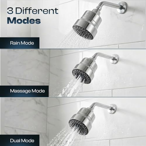 Image of DOCAT Shower Filter for Hard Water | Wall Mounted Water Softener with Multi-Layer Cartridge | Removes Chlorine, Dirt & Odor | Reduces Hair Fall & Skin Dryness | Bathroom Tap & Shower Filter