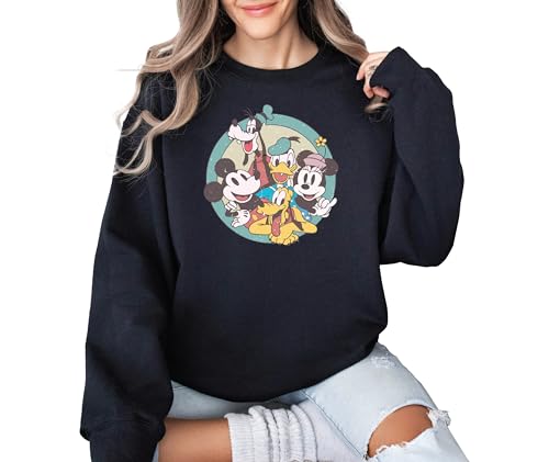 Classic Mickey Sweatshirt, Classic Mickey Minnie and Friends Sweatshirt For Men & Women