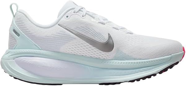Nike Vomero 18 Women's Road Running Shoes (IO7438-100, White/Glacier Blue/Palest Purple/Metallic Silver) Size 8.5 - 2