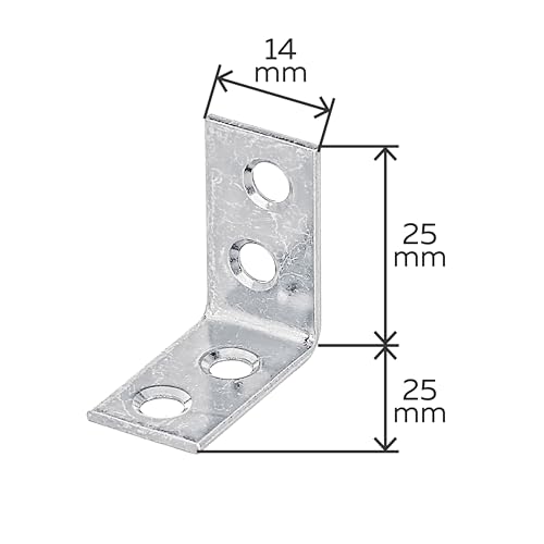 Alberts 339463 Stuhlwinkel | sendzimirverzinkt | 25 x 25 x 14 mm | 50er Set