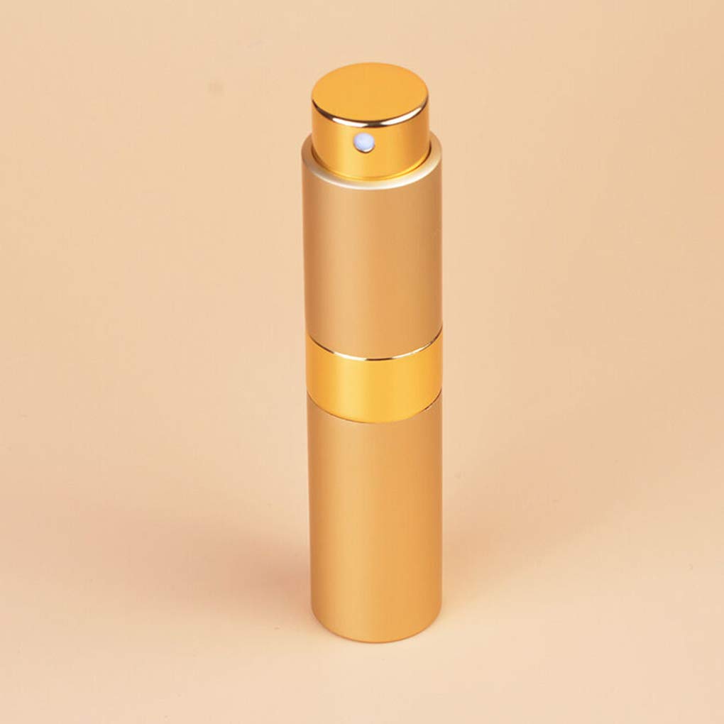 Geardeangloow 10 sztuk butelek z rozpylaczem na perfumy, pusty pojemnik, podróżny makijaż, woda, perfumy, atomizer, złoty, 15 ml