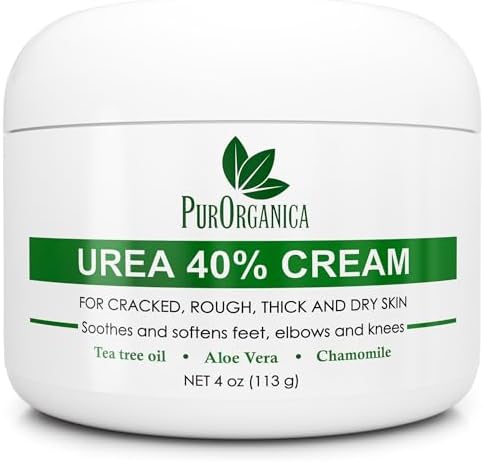 Urea 40% Foot Cream – Made in USA, Dermatologist Tested, Intensive Repair for Dry, Cracked Heels, Corns, Calluses & Rough Feet, Professional Strength Exfoliating & Moisturizing Cream