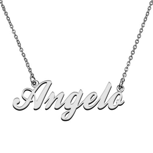 GR859C Custom Made Any Name Necklace Angelo Stainless Steel Jewelry for Mother