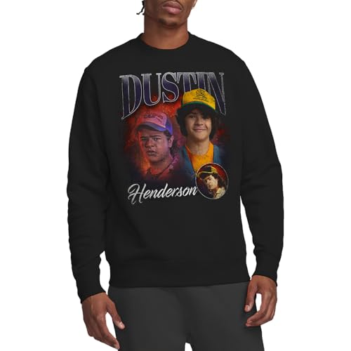 Sweat Stranger Things Dustin noir pour look pop culture au quotidien