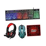 Ipetboom ゲーミング用バックライト搭載キーボードマウスヘッドマウスパッド点 人間工学設計で長使用快適 ゲーム愛好家向けプレゼントに