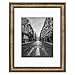 Golden State Art, 11x14 Photo Frame, Dark Gold Brown & Bronze Pewter Panel, with Ivory Color Mat for Pictures 8x10 and Real Glass