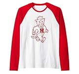 Vintage Distressed Swagger Cougar Gray | Houston Cougars Raglan Baseball Tee