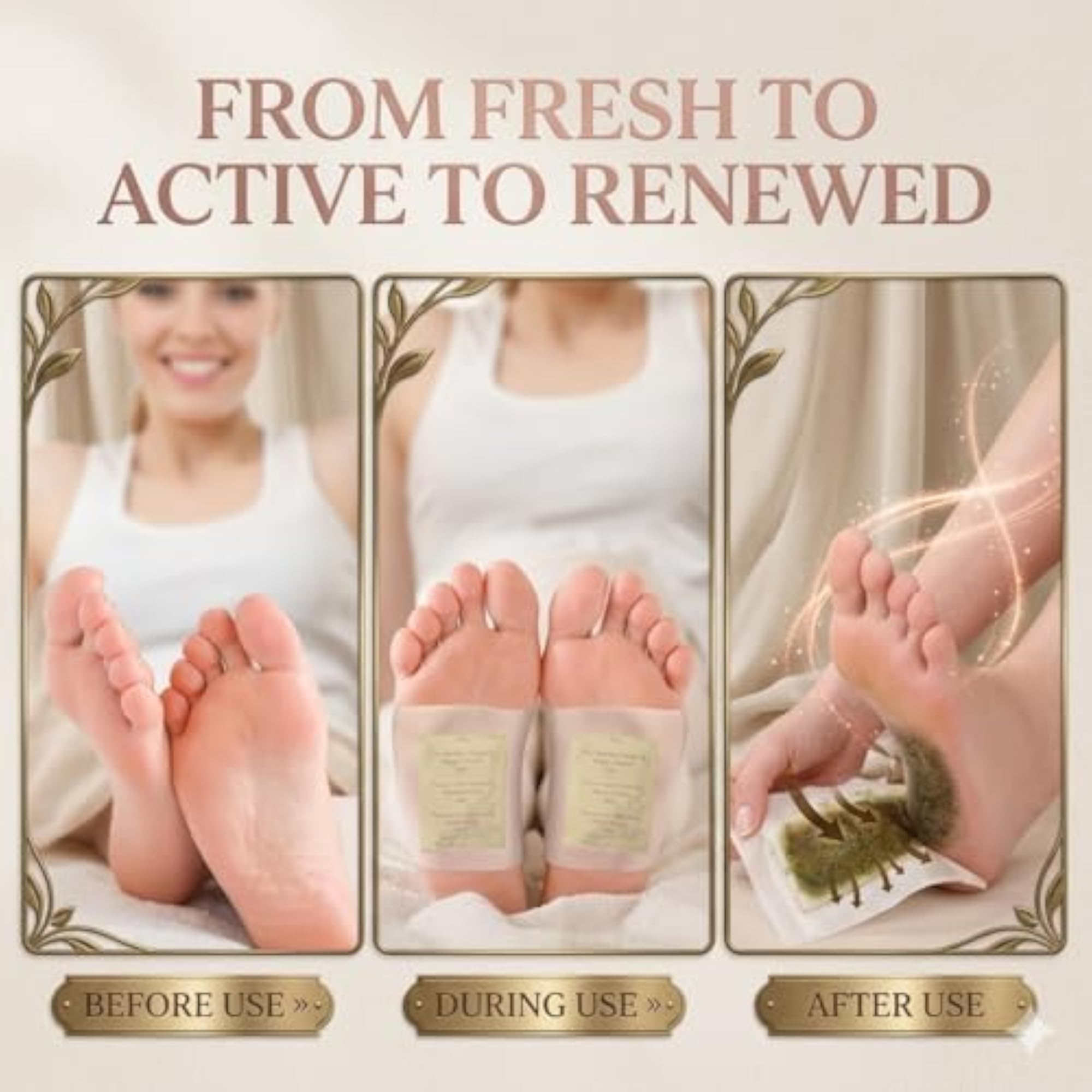 Herbal Detox Foot Pads, Natural Ingredients for Sleep Aid