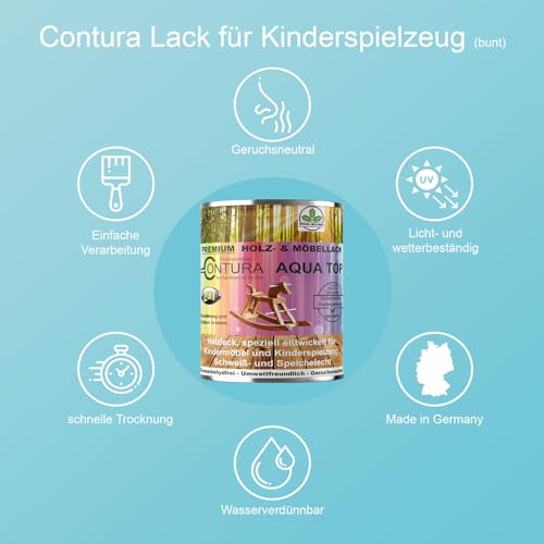 Buntlack für Holz und Kinderspielzeug 750ml von Contura