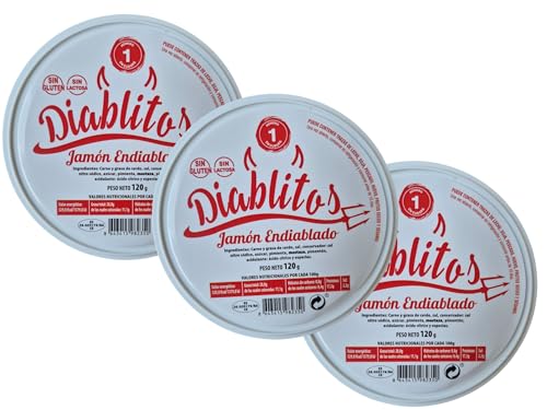 Pack 3 Latas Jamón Endiablado Diablitos 120 g – Auténtico Sabor Venezolano | Sabroso y Versátil