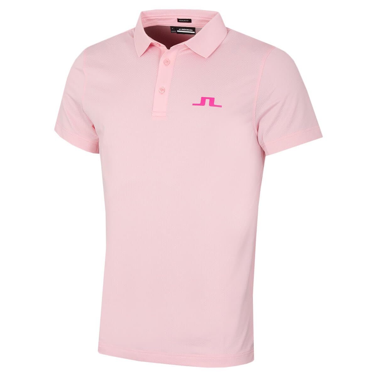 J. LindebergMen's Bridge Regular Fit Polo Shirt - Powder Pink - M