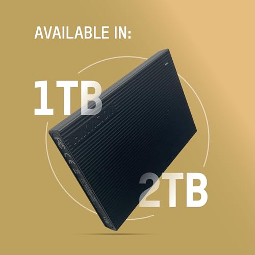 Image of Hikvision T30 2TB 2.5 inch Ultra Slim Portable External Hard Disk Drive HDD-USB 3.0 for PC, Mac, Laptop, PS4, Xbox one,Xbox 360,PHDD-Ext(Black) with 3 Yrs Warranty