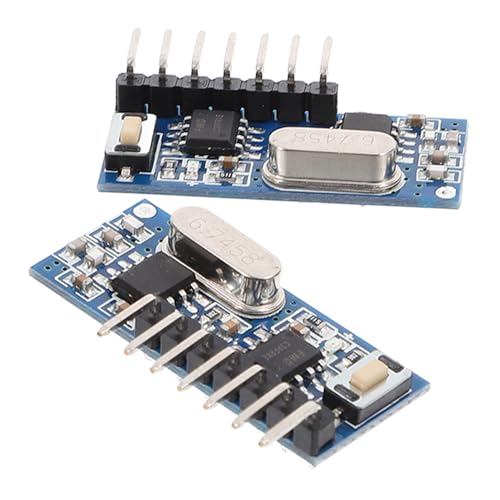 jojofuny 2pcs Wireless Module 4 Channel Output Transceiver Module for 1527 2262 Chips
