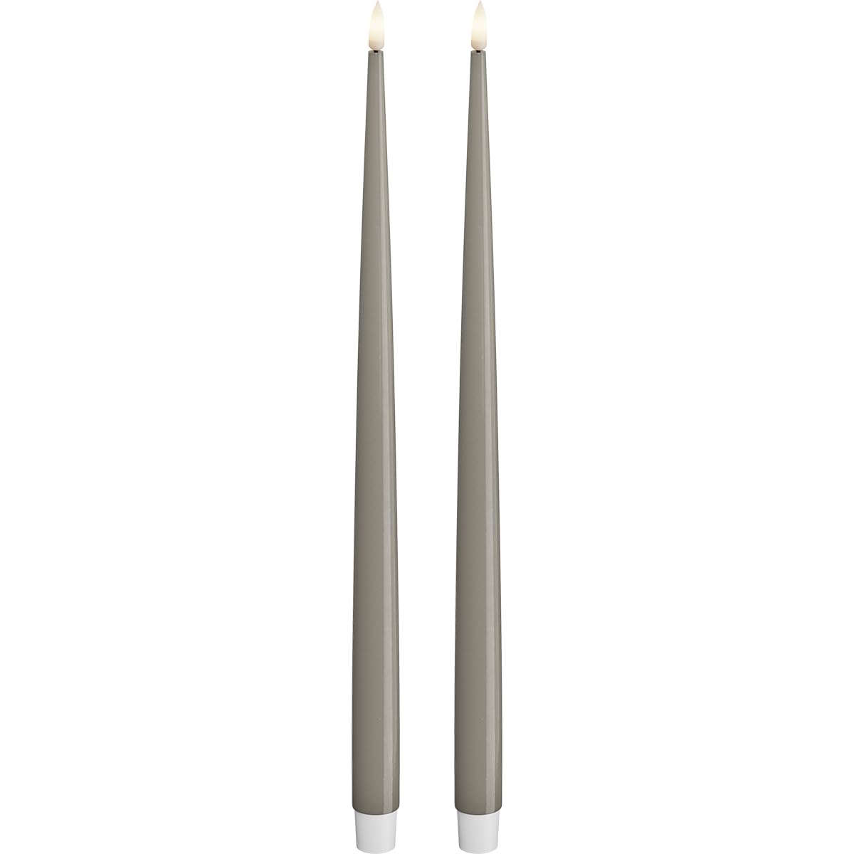 Deluxe Homeart İç Mekan Alevsiz LED Yemek Mumu - 2'li Set - Gerçek Alevli ™ Teknolojisi - Pille Çalışan Mum (38 cm, Kum)