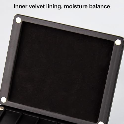 Rockhouse Wood Reed Case for Clarinet & Saxophone, Guard for Alto Tenor Sax Reeds Holder Organizer 10-Slot Storage Box with Cleaning Cloth, Black