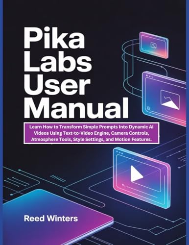 Pika Labs User Manual: Learn How to Transform Simple Prompts Into Dynamic AI Videos Using Text-to-Video Engine, Camera Controls, Atmosphere Tools, Style Settings, and Motion Features.