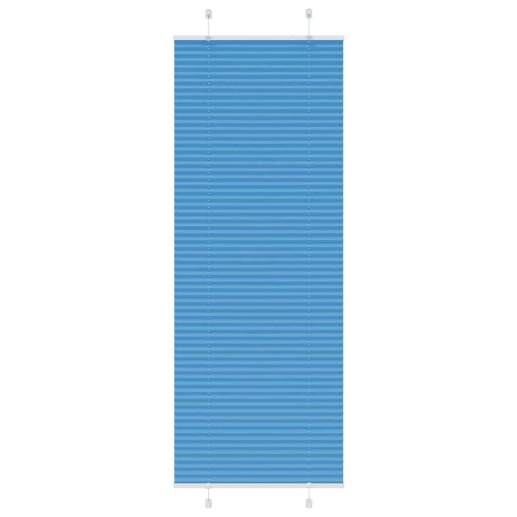VIDAXL Pleated Blind - Blue - Polyester - 75x200 cm