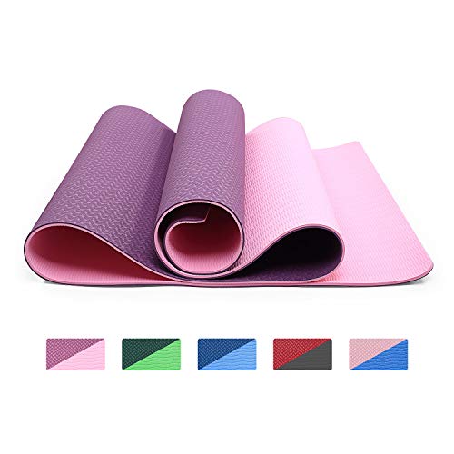 Symbom Esterilla Yoga Antideslizante Alfombrilla de Yoga Esterilla Pilates Esterilla Deporte- con Correa de Hombro 183cm x 61cm