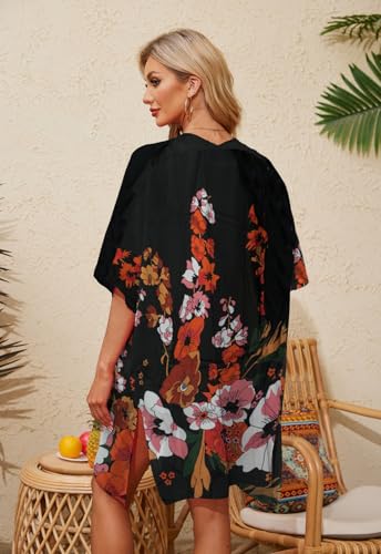 Alaster Queen Women's Kimono Cardigan Summer Swimsuit Casual Beach Long Swimwear Loose Coverups for Women3