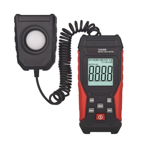 Medidor de luz digital para auditorías de iluminancia con pantalla LCD clara