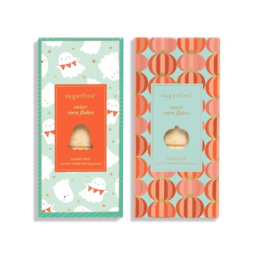 Sugarfina Sweet Corn Flakes Candy Bar Duo, White Chocolate, 3.0 oz, Pack of 2 | Halloween Candy