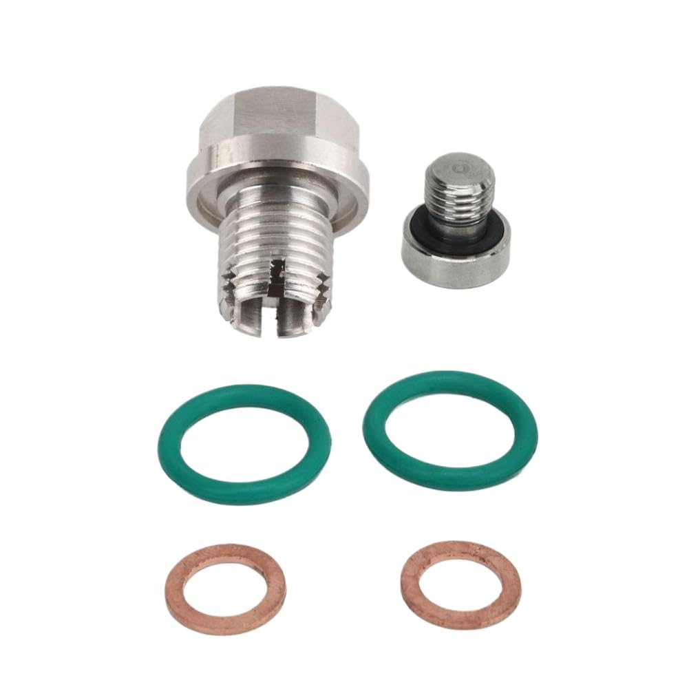 Kit di Riparazione della Filettatura della Coppa dell'olio autofilettante in Acciaio Inossidabile con Tappo di Scarico Piggyback e Chiave Esagonale per Motori automobilistici