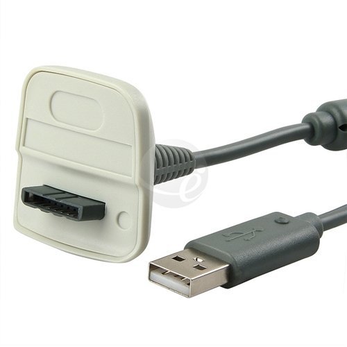 Gray USB Charging Cable for Xbox 360 Controllers [Xbox 360]