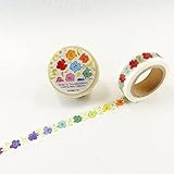 Tsuyoshi HIRANO マスキングテープ REINBOW FLOWERS. TT-MK-011 (ヒラノ ツヨシ）