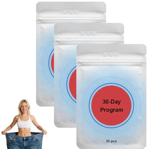 Parches de pérdida de peso, parche de gestión corporal, parche de ingredientes naturales, parches de apoyo para mujeres y hombres, suaves y calmantes y para toda la piel (1 caja, 30 unidades)