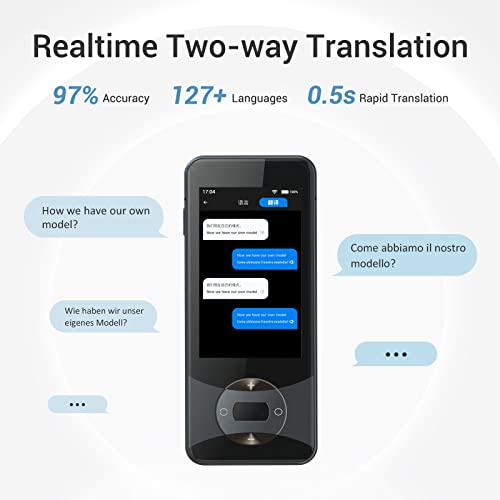 Wooask Language Translator Device Portable Real-Time Voice Translation In 138 Different Languages And Accents For Learning, Travel, Business And Daily Tasks #TOP1