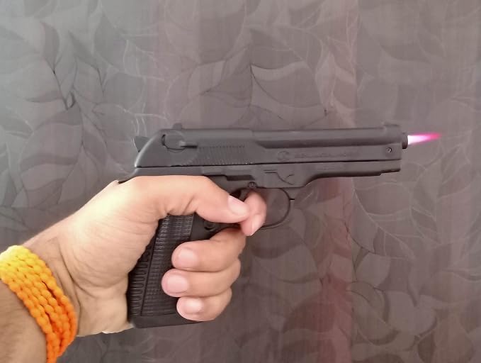 Image of Gun Pistol Lighter.Heavy Weight Metal Body Real and Original Like Gun Pistol for Decorative, Smoking Filled with Gas