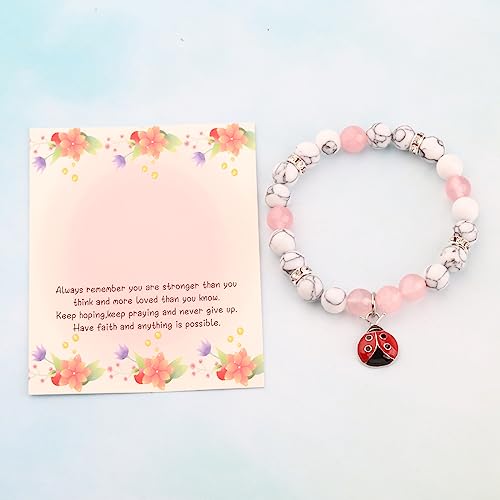 Image of BAUNA Ladybug Bracelet Good Luck Gift for Ladybug Fan Always Remember You Are Stronger