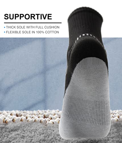 Kemisant Mens Socks 6 Pairs, Sports Running Athletic Socks Compression For Men With Full Cushioned Sole #TOP1