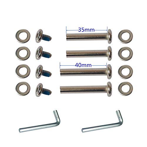 Gshfighting Wear-Resistant Mute Luggage Suitcase Replacement Wheels W/Abec 608Zz Skate Inline Outdoor Skate Repair Kits 2 Wheels Sets (Black, Od40 X W18Mm X Id6Mm Axles 30/35Mm) #TOP5