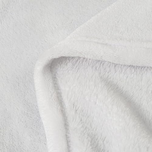 Image of BEDELITE Fleece Blanket White Throw Blanket for Couch & Bed, Luxury Plush Cozy Fuzzy Blanket 50 inch x 70 inch, Super Soft Warm Lightweight Fall Throw Blanket for Travel Camping