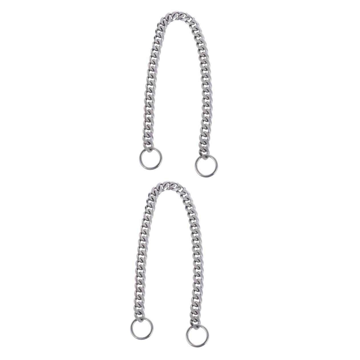 Laisse métal inoxydable pour chiens Kisangel, lot de 2 accessoires de promenade résistants