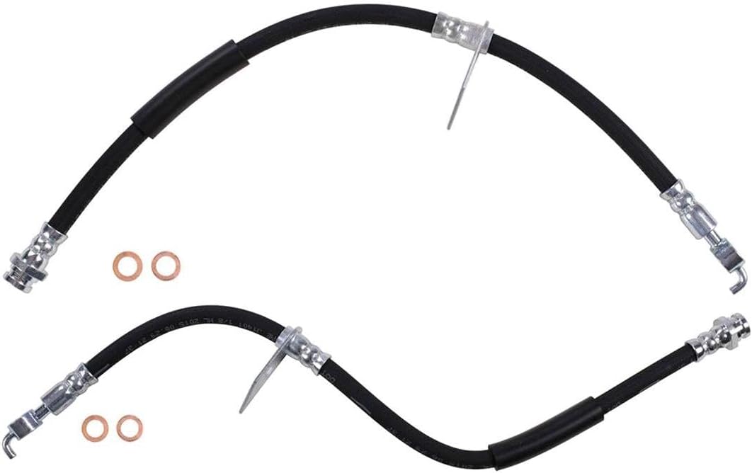 2x Brake Hose Front Driver and Passenger Side Brake Hydraulic Hose Front Brake Lines Hoses Compatible with Ford Fusion 2013-2017 Compatible with Lincoln MKZ 2013-2017